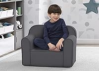 Vista 2 de Delta Children Silla Cozee para Niños para Edades de 18 Meses en Adelante, Gris Oscuro