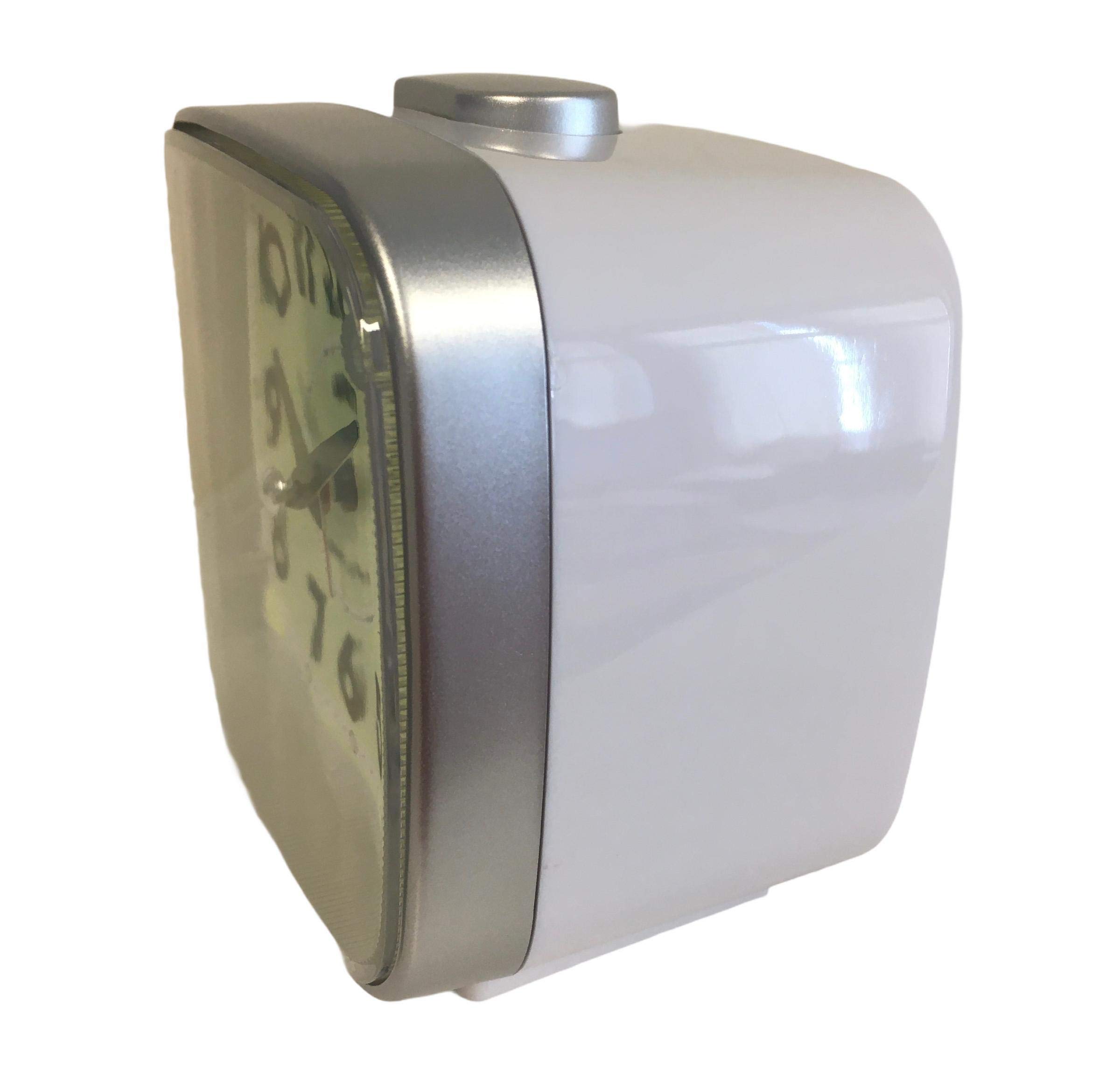 Unity Super Luminous Dial Alarm Clock, White, 4.7