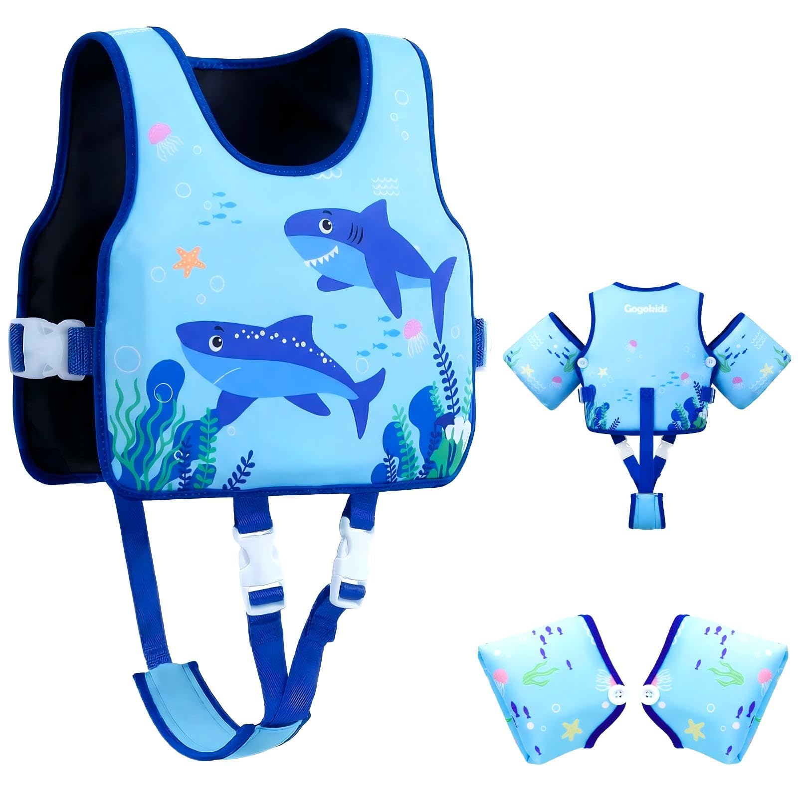 Gogokids Puddle Float Jumper 24-66 Pounds, Toddler Swim Vest Kids Floaties