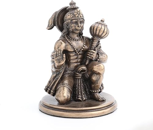 Miniatura 2 de Veronese Design Mini estatua de Hanuman - Figura hindú del Dios de la Fuerza, 3.25 pulgadas de alto