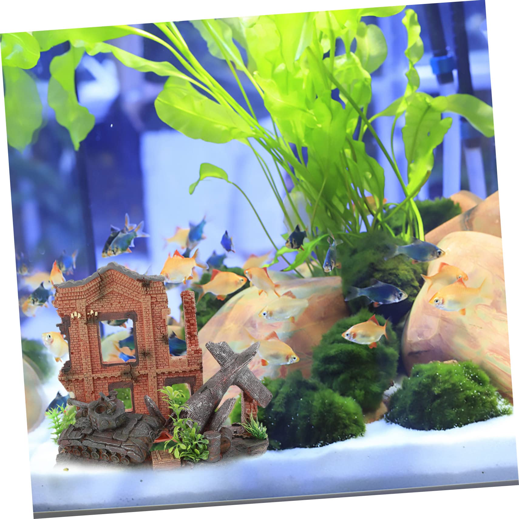 Toddmomy 1pièce Décoration Aquarium Résine Ornement pour Poisson Accessoire De Paysagisme pour Aquarium Décor Naturel Et Vivant pour Amateurs De Poissons