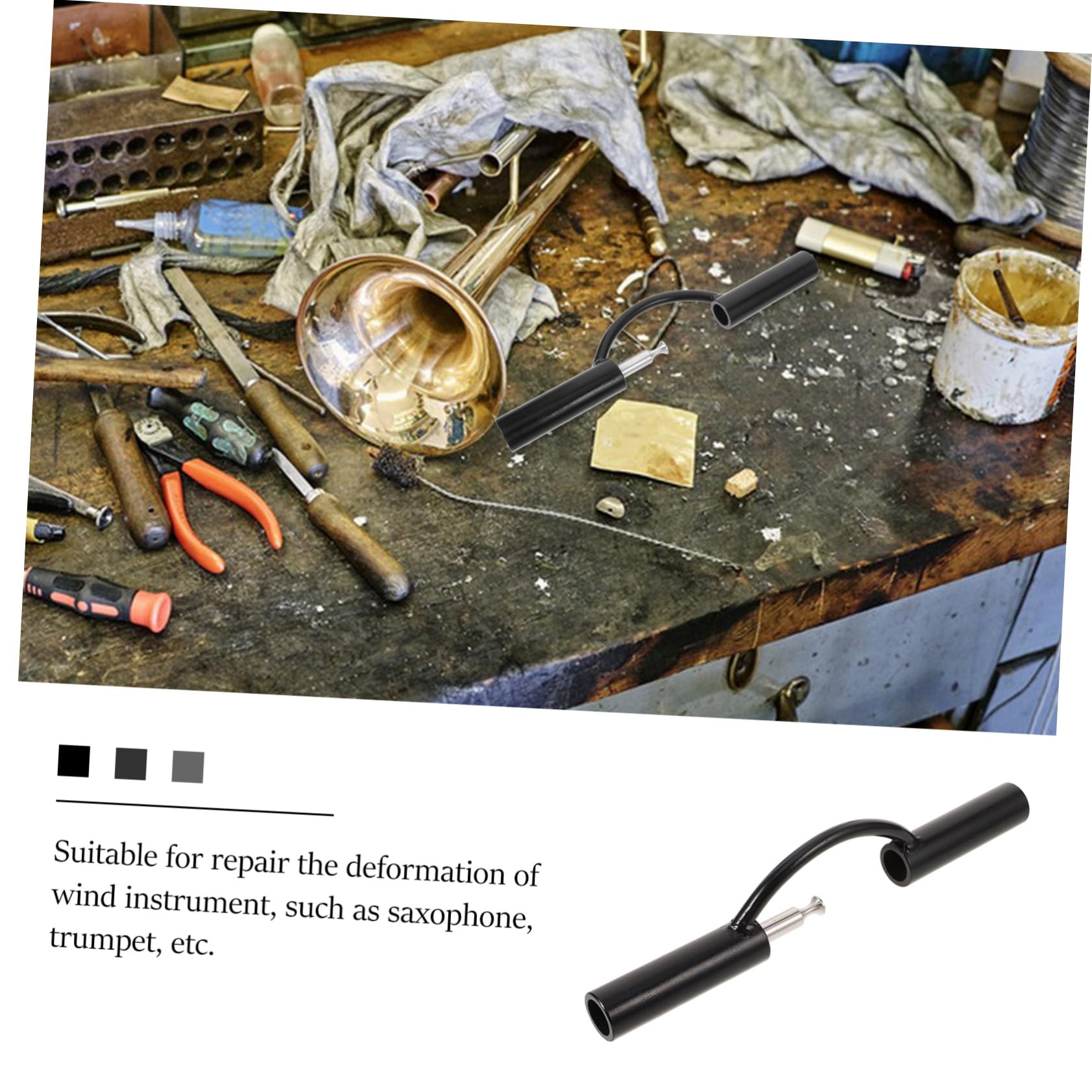 Toddmomy Herramienta de Rueda de Prensa de Metal Rueda de Reparación de Deformaciones para Instrumentos de Viento Accesorio para Reparación de Instrumentos de Viento Uso Taller