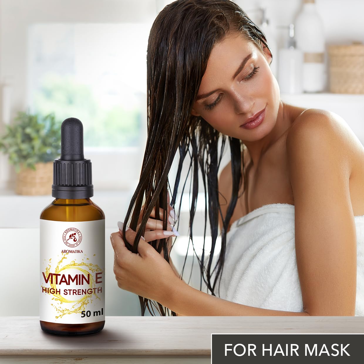 Gouttes de Vitamine E Concentrées 50ml - Naturel - Pure Haute Résistance pour les soins de la Peau - pour Visage - Lèvres - Beauté - Base Cosmétique