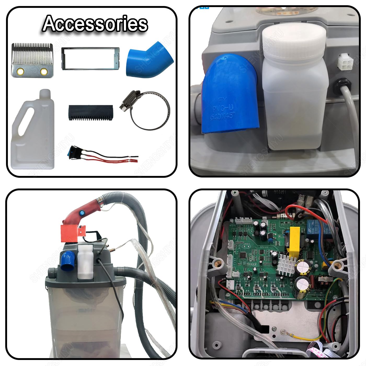 Cortadora de hilo eléctrica sin escobillas de un solo cabezal, ajustable 3000-28000r/min, máquina de corte automática de hilos con cubo de almacenamiento de 30 L para coser