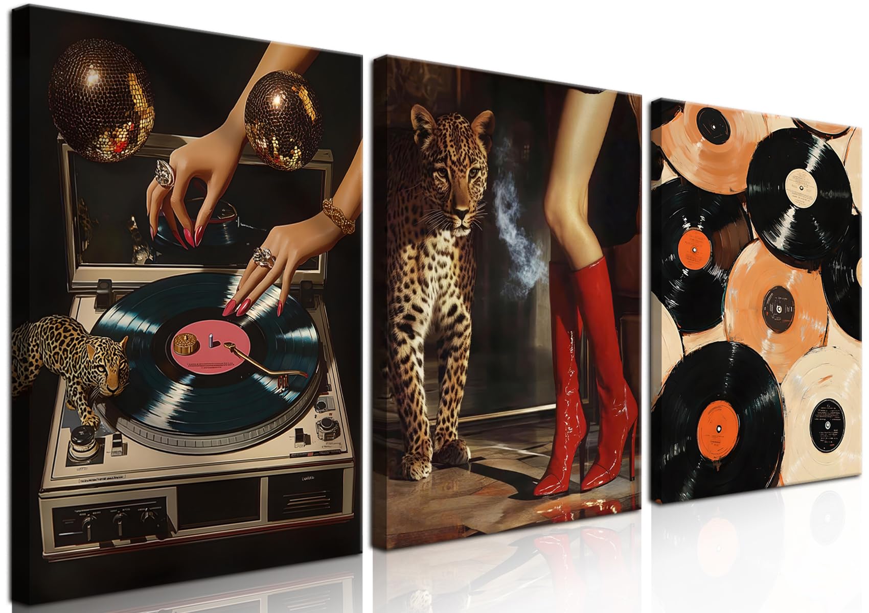 Black Girl Wall Art Set - Fashion Canvas Prints -6 Black Girl Wall Art Set - Fashion Canvas Prints -6
