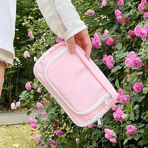 Miniatura 5 de Estuche para lápices, organizador de almacenamiento de papelería para escritorio, suministros de oficina, color rosa