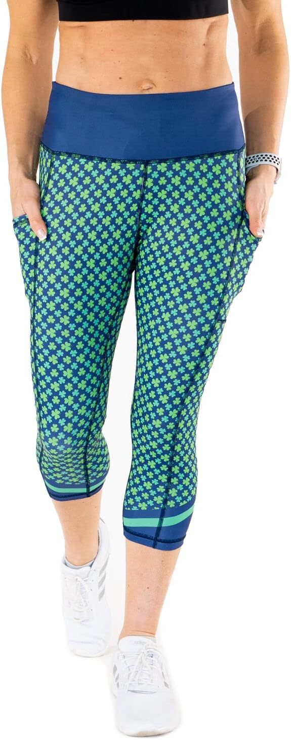 Gone For a Run Running Performance Capris | RunTechnology Active Women's Patterned Workout Leggings