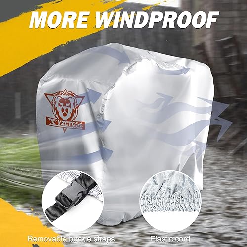 Miniatura 4 de XYZCTEM Funda de almacenamiento para scooter de movilidad, poliéster Oxford 420D resistente, impermeable, duradera, UV, resistente al agua, con