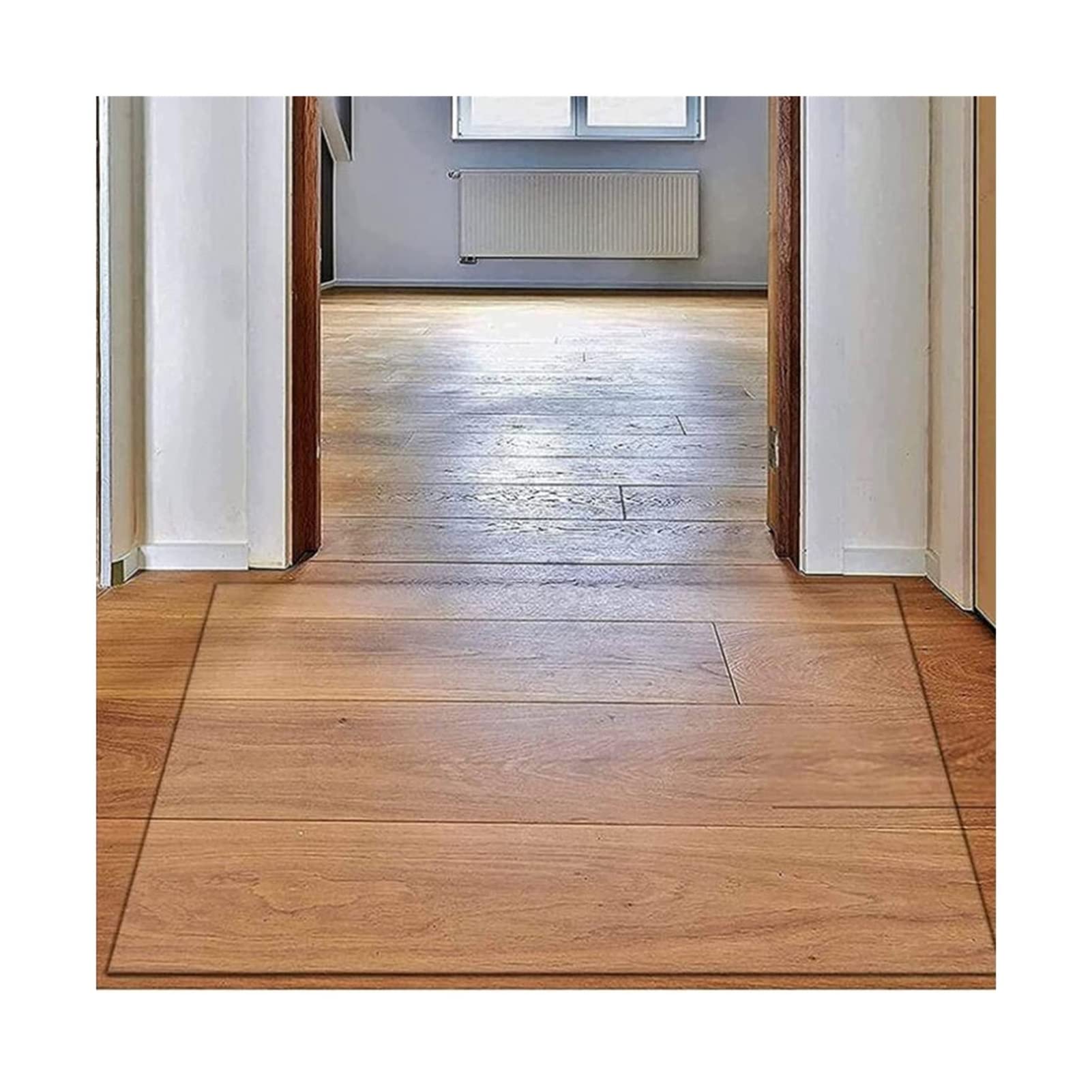 Tapis de Protection de Sol Transparent en Bois - en PVC imperméable et antidérapant - pour Tapis, sols durs,1,5 mm d'épaisseur(160x140cm)