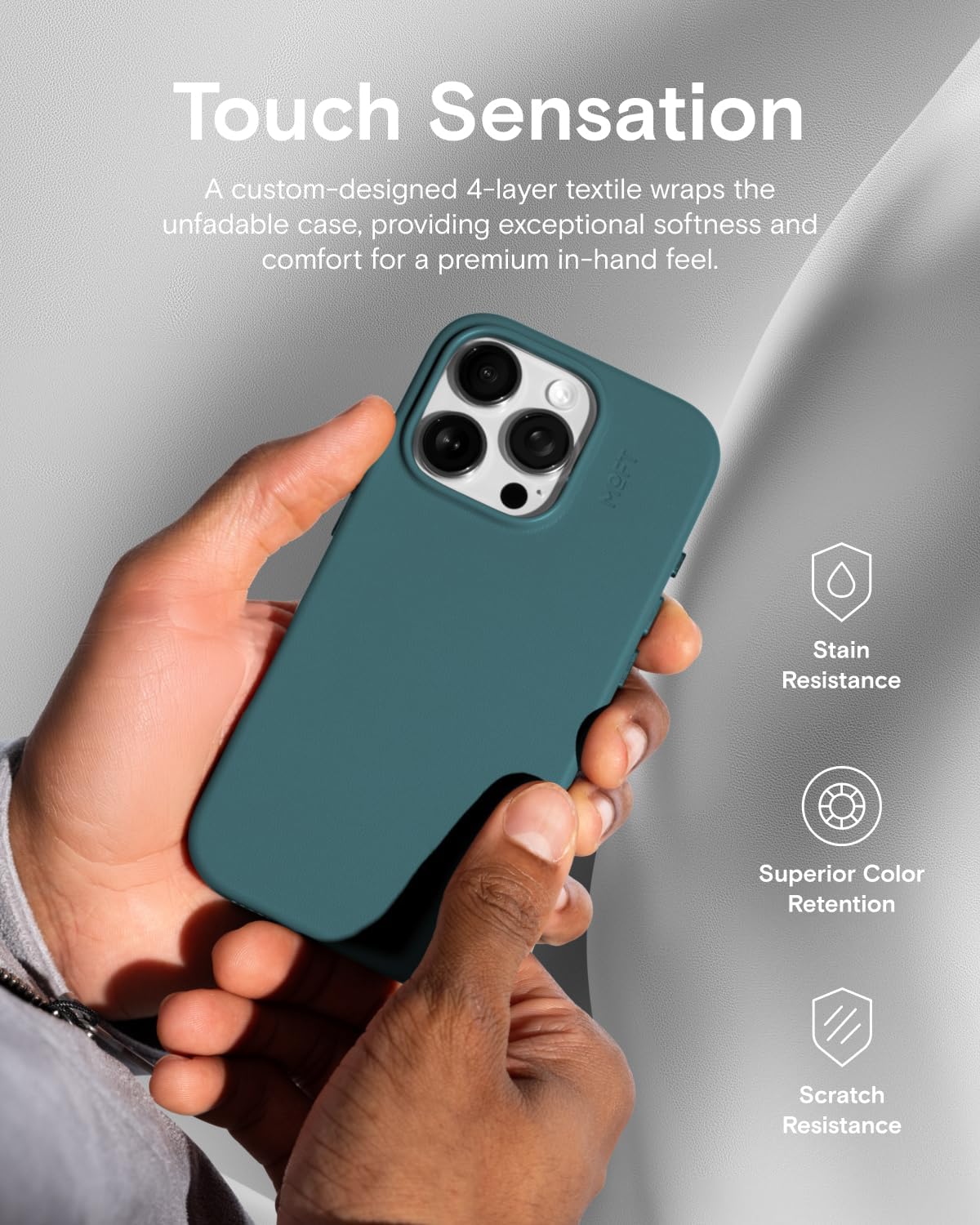 MOFT Snap Case MOVAS™ for iPhone 16 Pro Max Case, Compatible with MagSafe, Magnetic Premium Vegan Leather Phone Case with Smooth Feeling, Enduring Color Minimalist 6.9in Protective Case, Jungle
