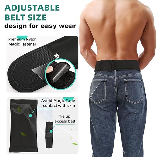 Vista 2 de Fanwer Cinturón de ostomía para hombres y mujeres Cinturón de soporte de ostomía para hombres y mujeres Cinturón de soporte de ostomía Fundas