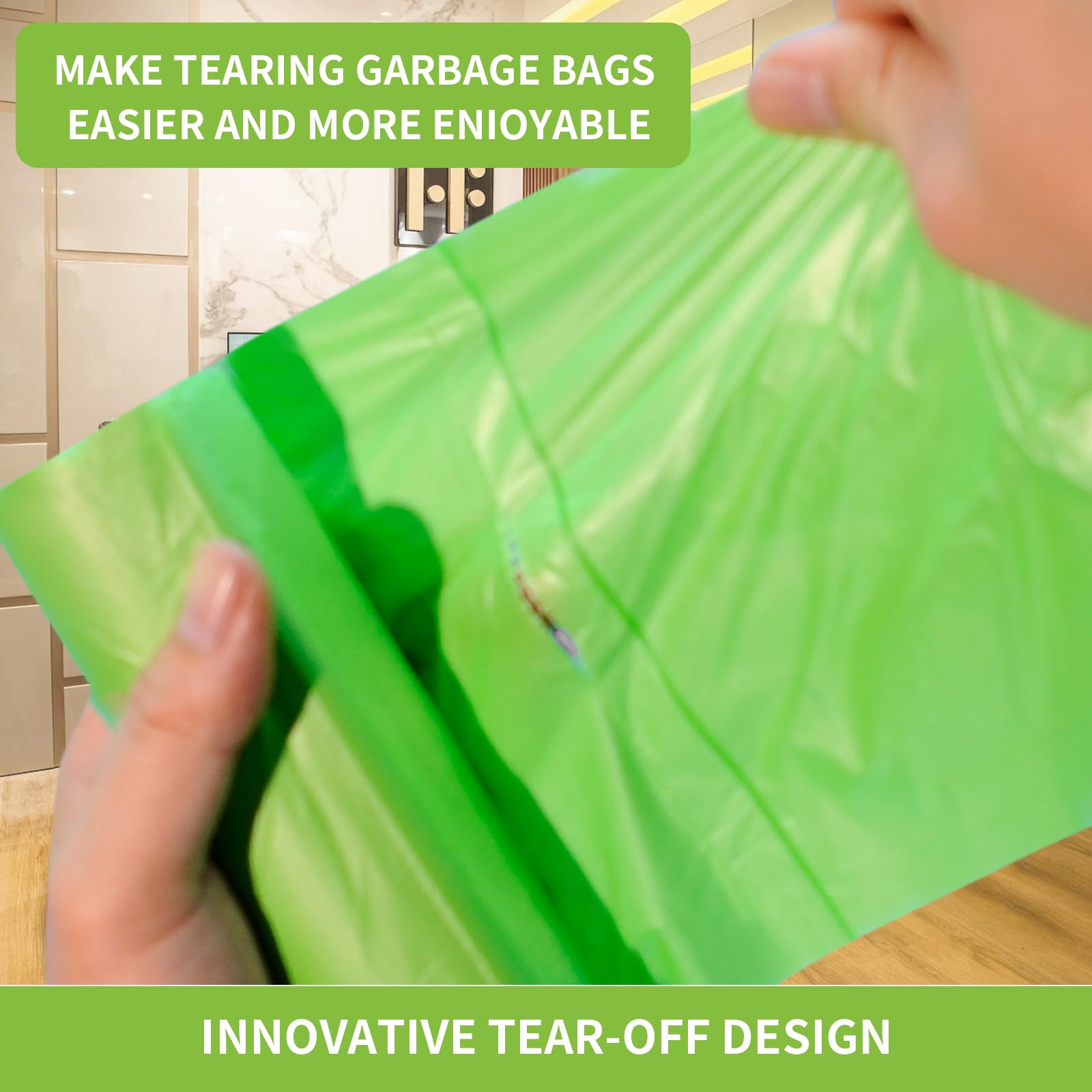 Bolsas de basura medianas gruesas y duraderas, compostables, resistentes, 1 mils de alto, bolsas de 13 galones