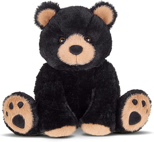 Bearington Woody The Black Bear - Peluche de oso de 10.5 pulgadas