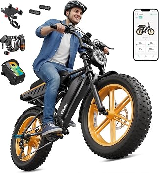 TS TST GRP LLC Electric Bike for Adults, 20" x4.0 Fat Tire Retro E Bike
