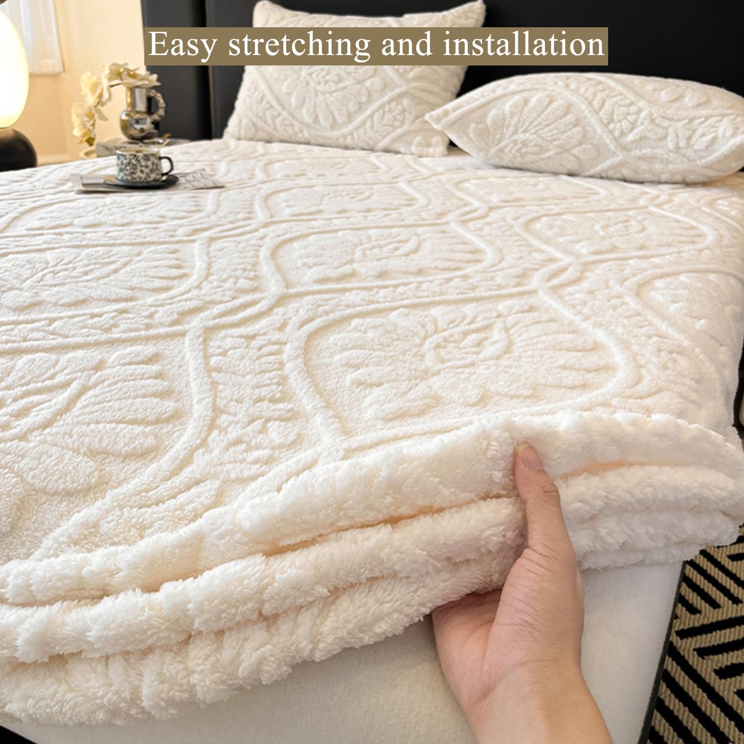 Green,90 * 200cmTWIN,LDLCYCN Mattress Protector Queen King Size Soft Taffeta Velvet Luxury Mattress Cover Bed Cover Fitted Sheet with Deep Pocket of 12In Mattress Pad Cover for All-Season