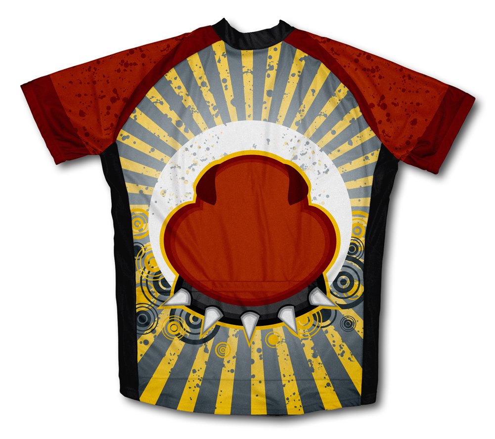 ScudoPro Friendly Bulldog Short Sleeve Cycling Jersey for Youth - Size M Red