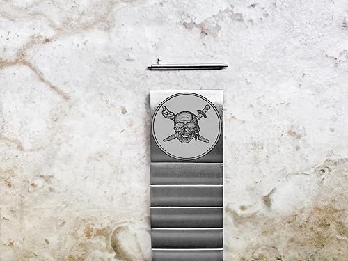 Miniatura 4 de NICKSTON Engraved Band Strap Compatible with Samsung Watch 3 45mm Galaxy Watch 46mm Gear S3 Frontier Classic LTE Silver Stainless Steel Bracelet