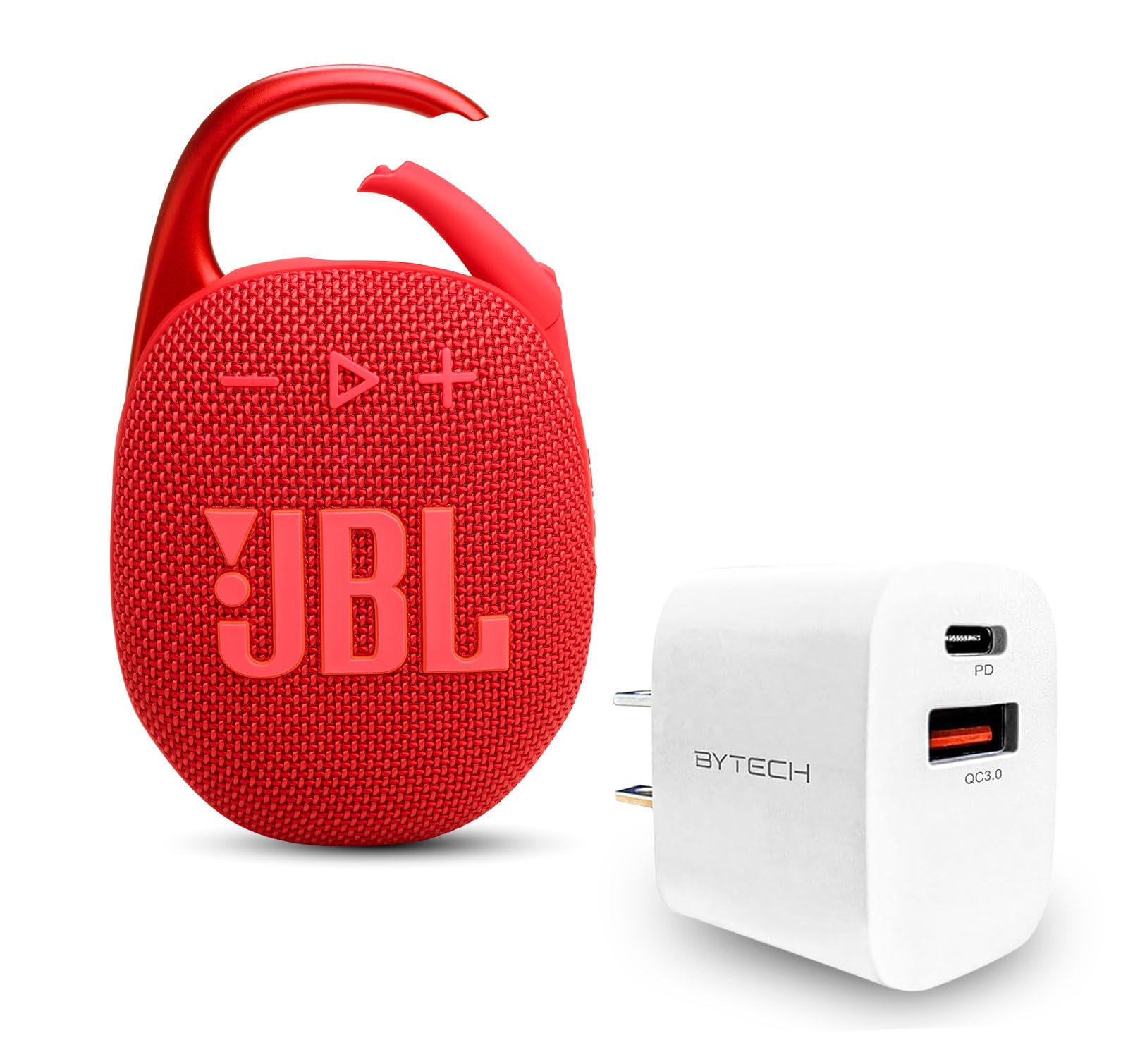 JBL Clip 5 Bundle with Wall Charger - Red