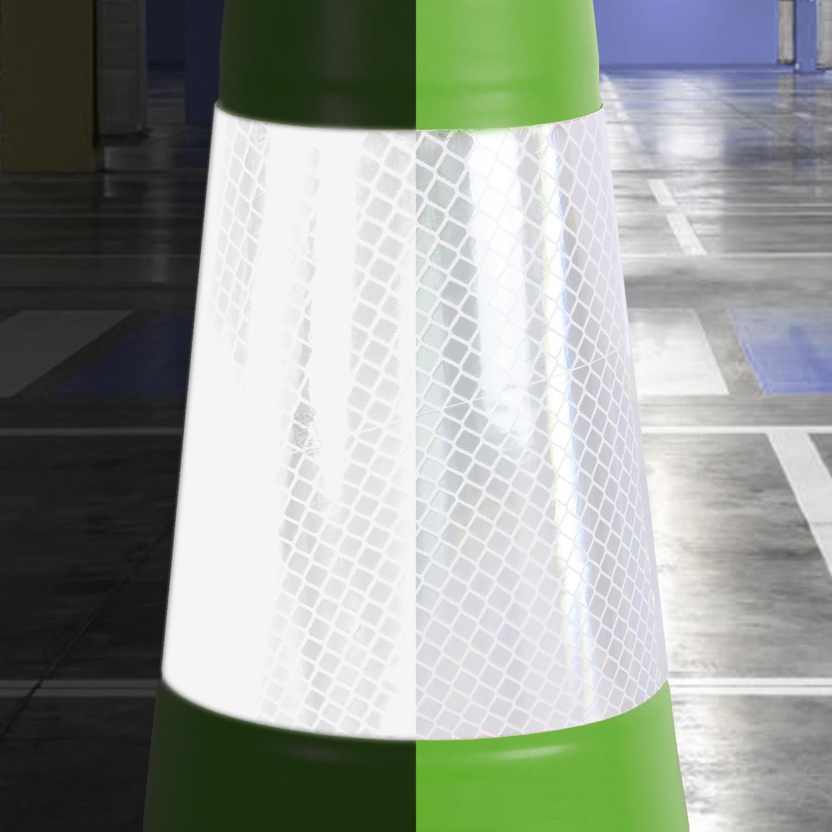 Cône de Signalisation Routière Multifonctionnel À Déploiement Rapide avec Base Robuste,Idéal pour Les Parkings,La Signalisation,Les Chantiers et La Sécurité Routière(Size:30x21x21cm,Color:8pack)
