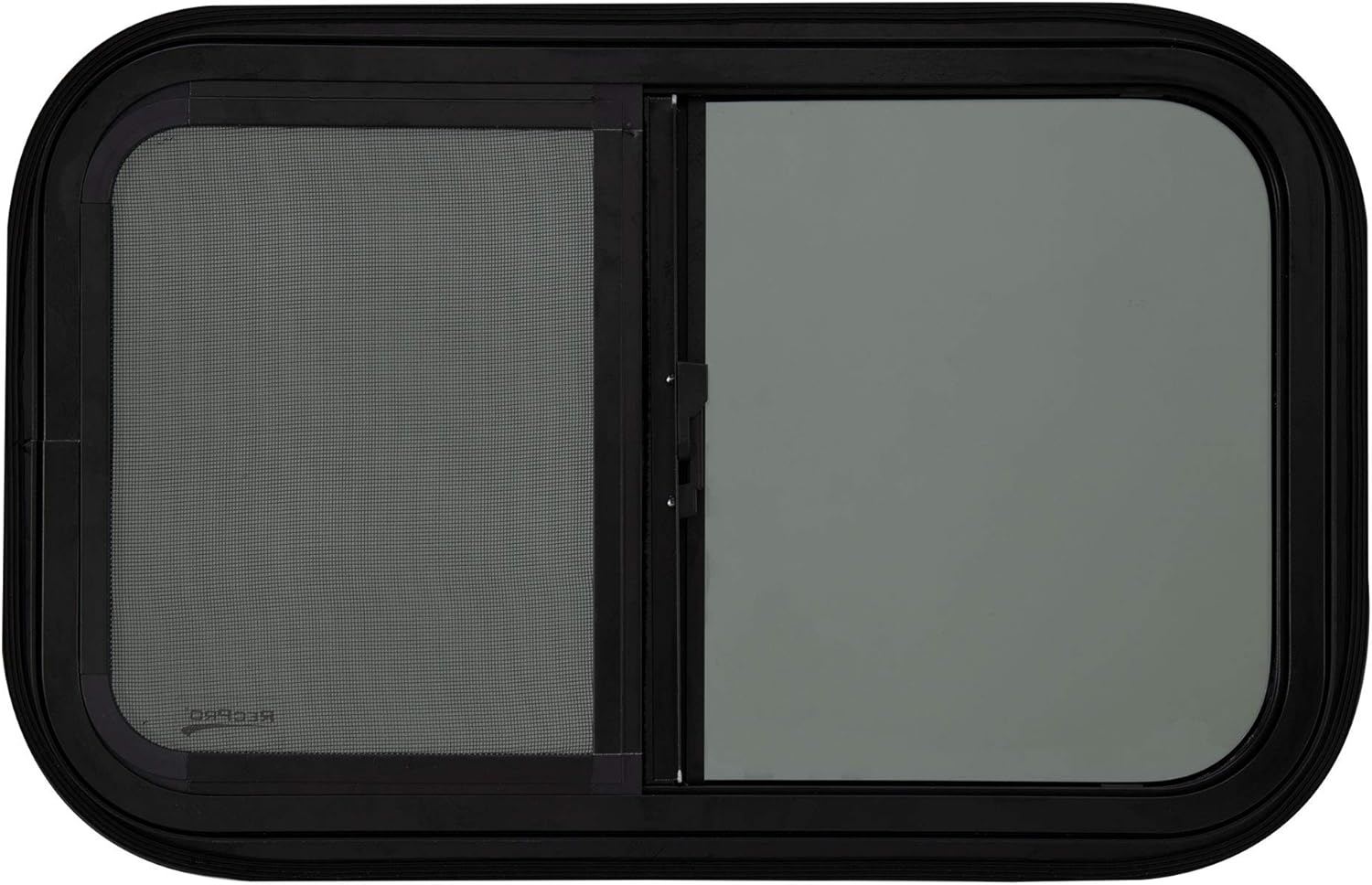 RecPro RV Teardrop Horizontal Slide Window Replacement - 24" W x 15" H, Optional 1 1/2" Trim Kit (2 Windows, with Trim Kit), Made in USA