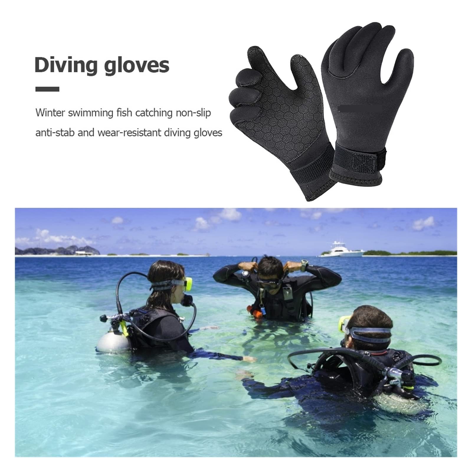 5mm Neopren Tauchhandschuhe Winter Männer Schnorcheln Wassersport Zubehör wasserdichte Männer Warmhalten Schwimmen Tauchhandschuhe VielfäLtige AnwendungsmöGlichkeiten