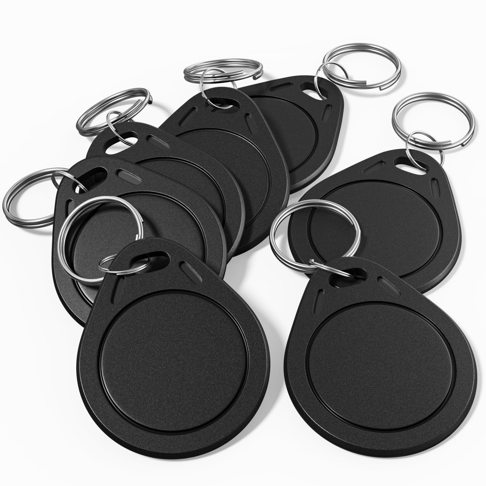 M-IFARE Lot de 50 porte-clés classiques 1K RFID IC S50 ISO14443A 13,56 MHz NFC Tags F08 pour serrure de porte électronique intelligente Noir