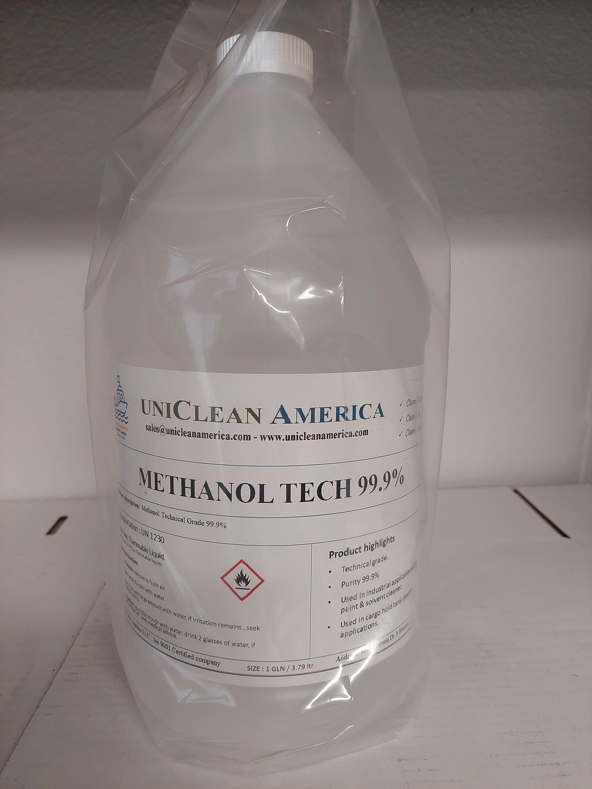 METHANOL - METHYL ALCOHOL 99.9% - HIGH PURITY TECHNICAL GRADE METHANOL 99% - SOLVENT METHANOL - MADE in USA (128 FL OZ)