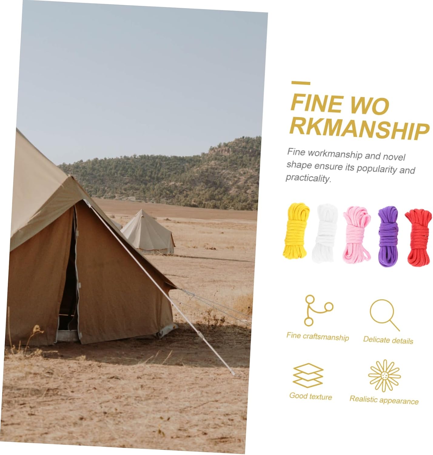 KOMBIUDA Flexible Umbrella Rope Tent Guy Rope Emergency Safety for Climbing and Camping