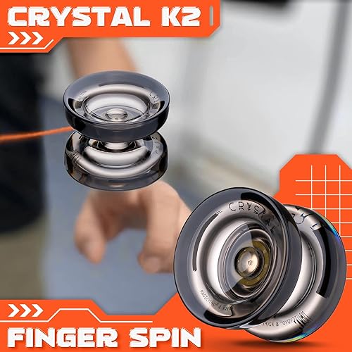Vista 91 de MAGICYOYO Yoyos de doble propósito, paquete de 2, Yoyo de metal N11 y plástico Yo Yo K2 Crystal White Responsive Yo Yos para niños principiantes