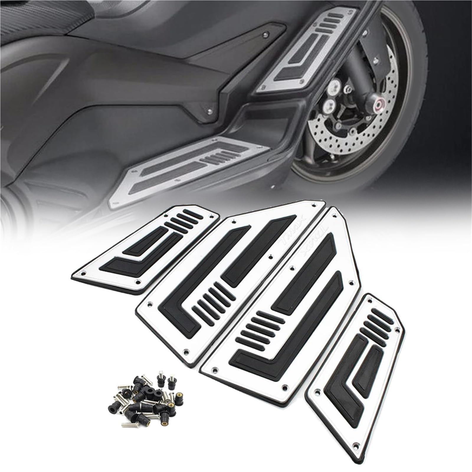 Pedane per Moto, Pedane, Piastre, Accessori per Y&amaha TMAX530 TMAX 530 T-Max 530 2012 2013 2014 2015 2016