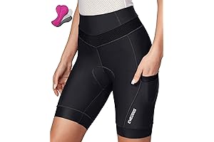 Ewedoos | Padded Bike Shorts for Women, 4-Pocket, 4D Padding for 3H+ Rides
