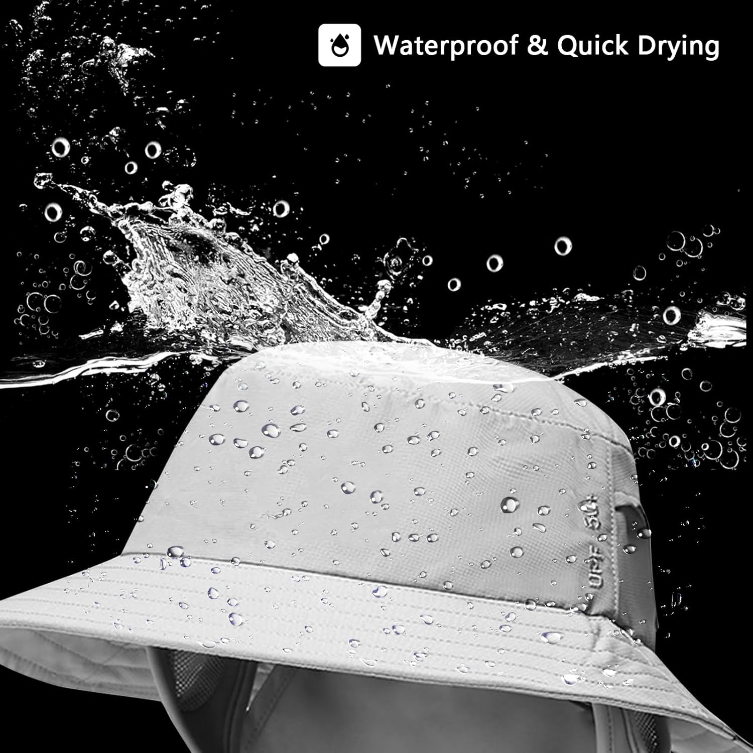 JOYART Surf Hat Bucket Beach Sun Hats with Chin Straps for Surfing Boating Riding Fishing Watersports Men & Women,Wide Brim - Image 8