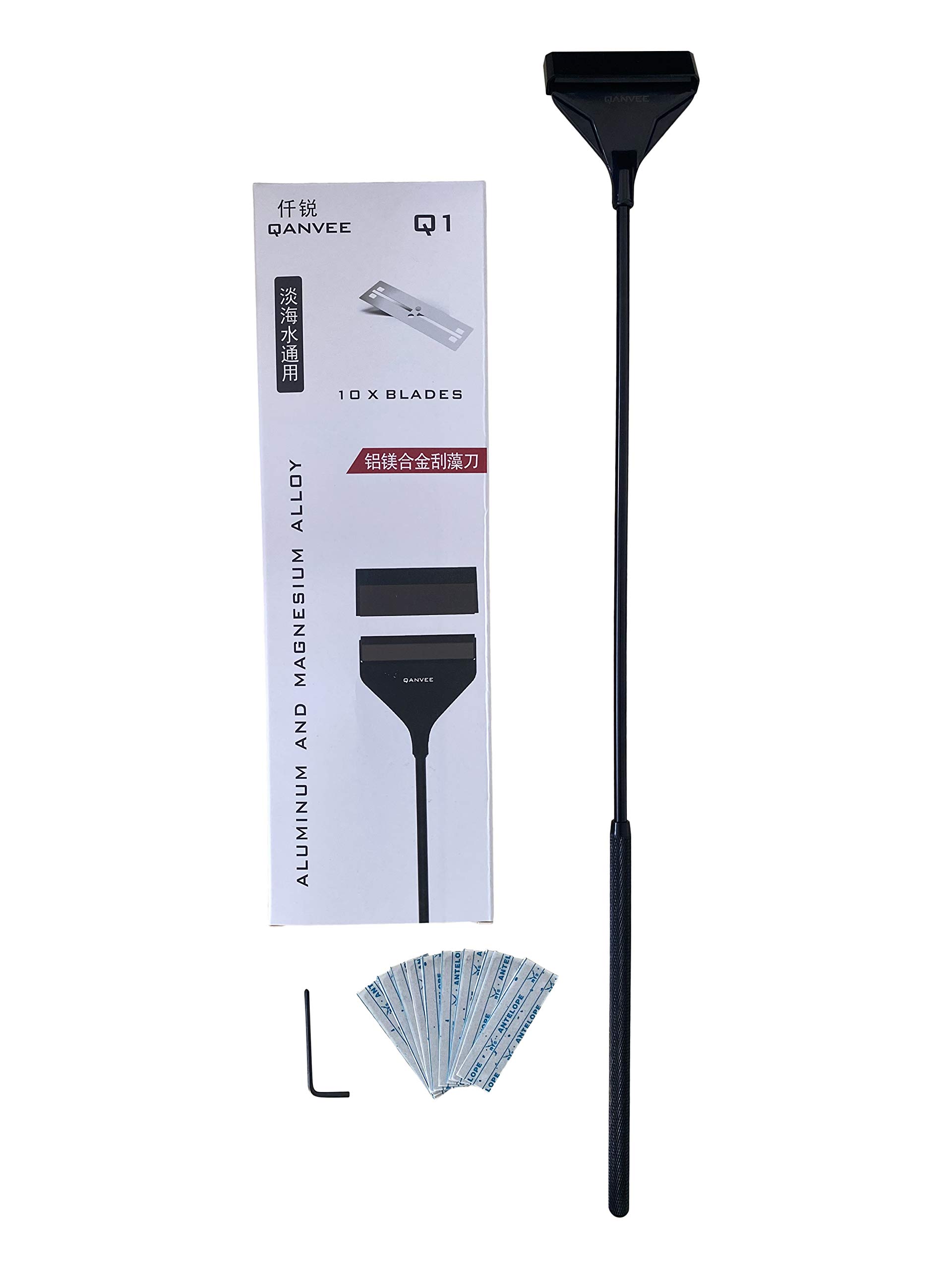 Aluminium Algae Scraper for Aquarium Fish Tank Cleaning Extendable (Medium - 55cm)
