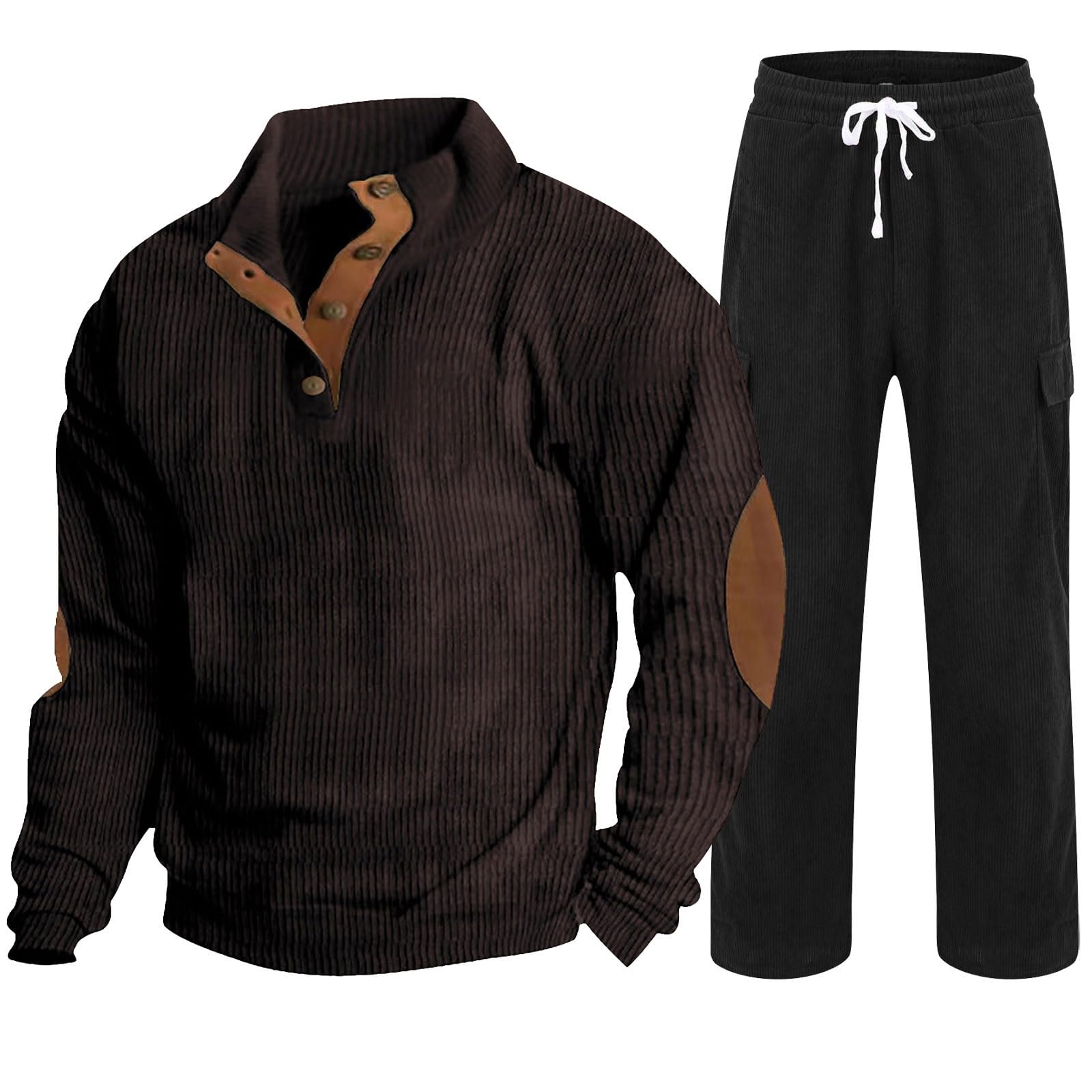 Generico Tuta Uomo con Lettere Stampa Set Sportivo Y2K Tute da Jogging Hip Hop Felpe Cappuccio e Pantaloni Top Larghi Sportivi Felpa Tracksuit,Tute Complete Uomo,Regalo Natale Halloween Capodanno