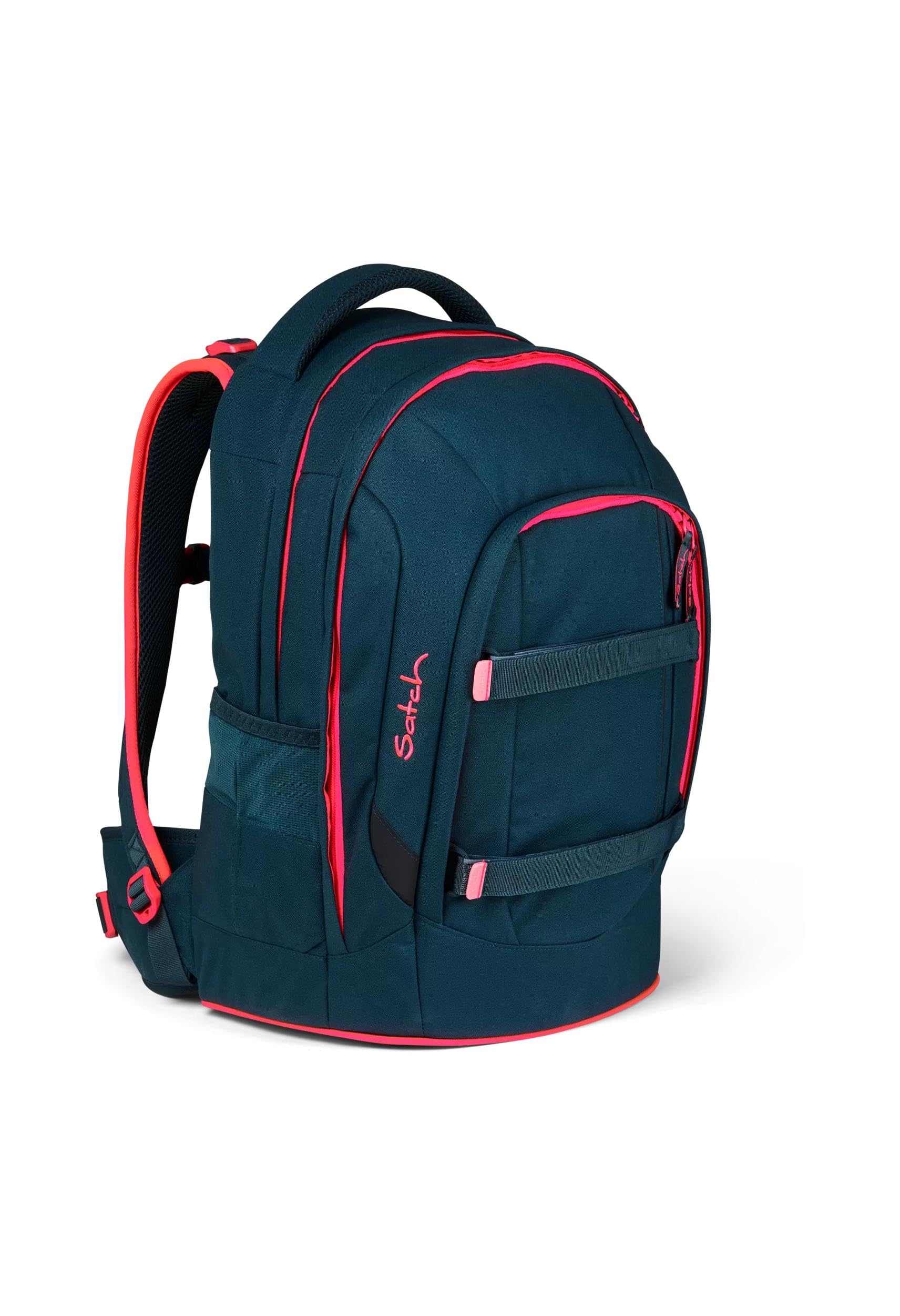 satch zaino scolastico pack Pink Phantom - Petrol | Ergonomico con capacità di 30 L, stabile e con organizzazione intelligente per tutto il materiale scolastico