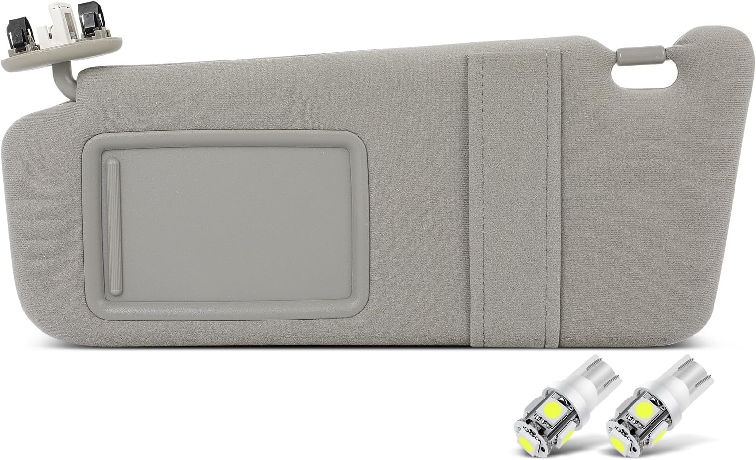 SCITOO Gray Left Driver Side Auto Sun Visor Assembly fit for 2006-2011 for Toyota Camry with Sunroof