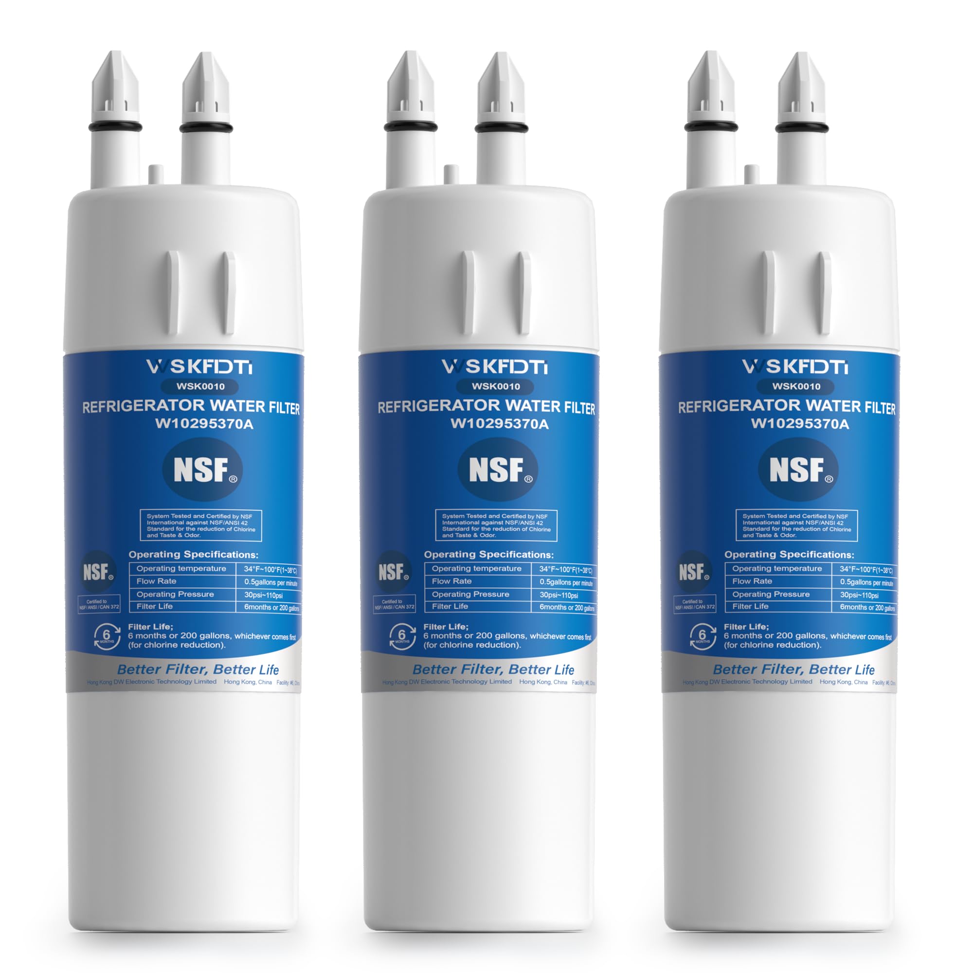Photo 1 of W10295370A Water Filter Replacement, Compatible with EDR1RXD1 Filter 1, WRS588FIHZ04 WRS588FIHZ06 WRS571CIHZ04 WRS325SDHZ08 WRS325FDAM04 WRMF3636RZ00 WRS321SDHZ WRS321SDHZ11 WRS325SDHZ WRS321SDHZ08