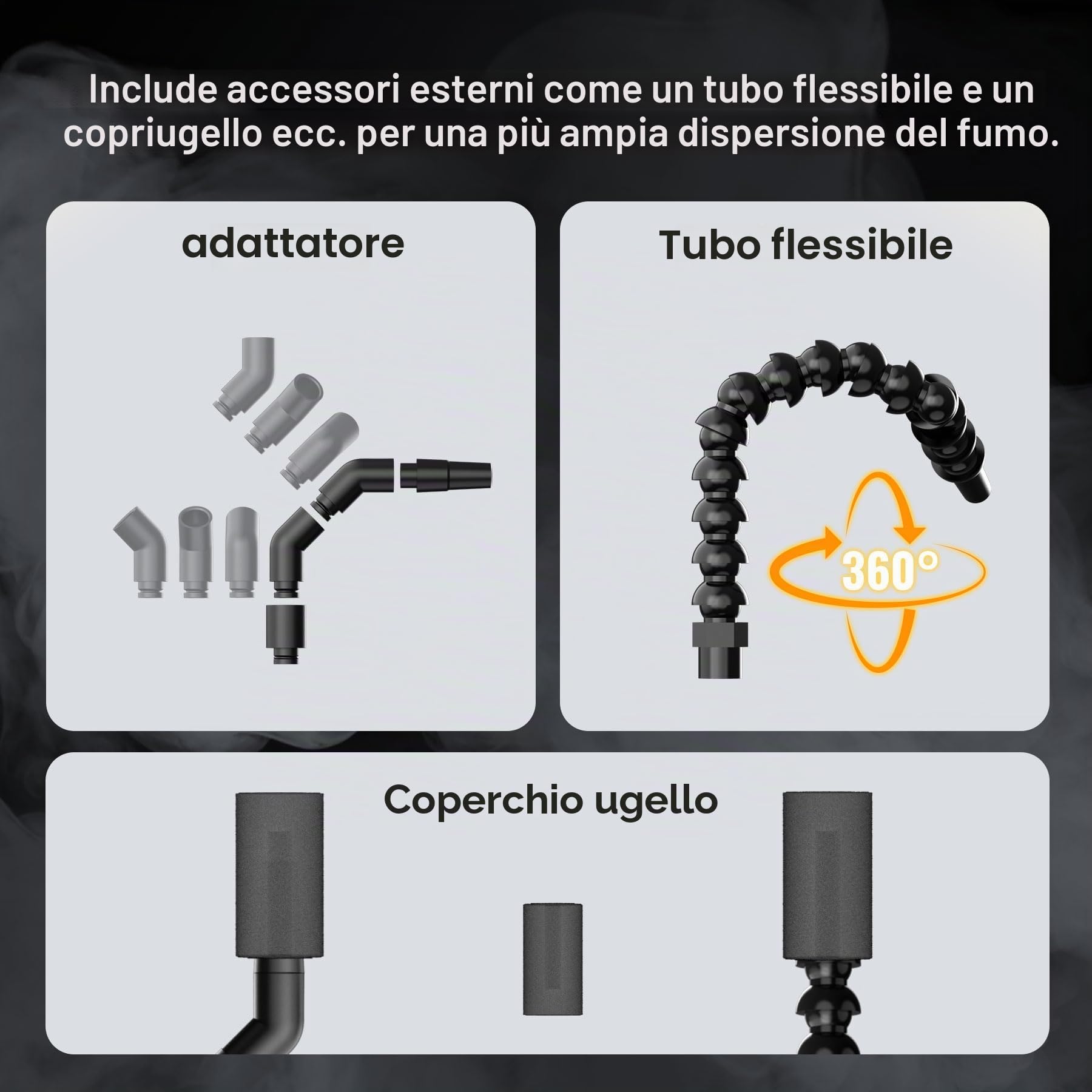 COLBOR CF5 macchina del fumo portatile,Mini macchina fumo portatile 40w,telecomando wireless 10m, maniglia pieghevole fog machine,Può essere utilizzato per eventi all'aperto, DJ feste, fotografia