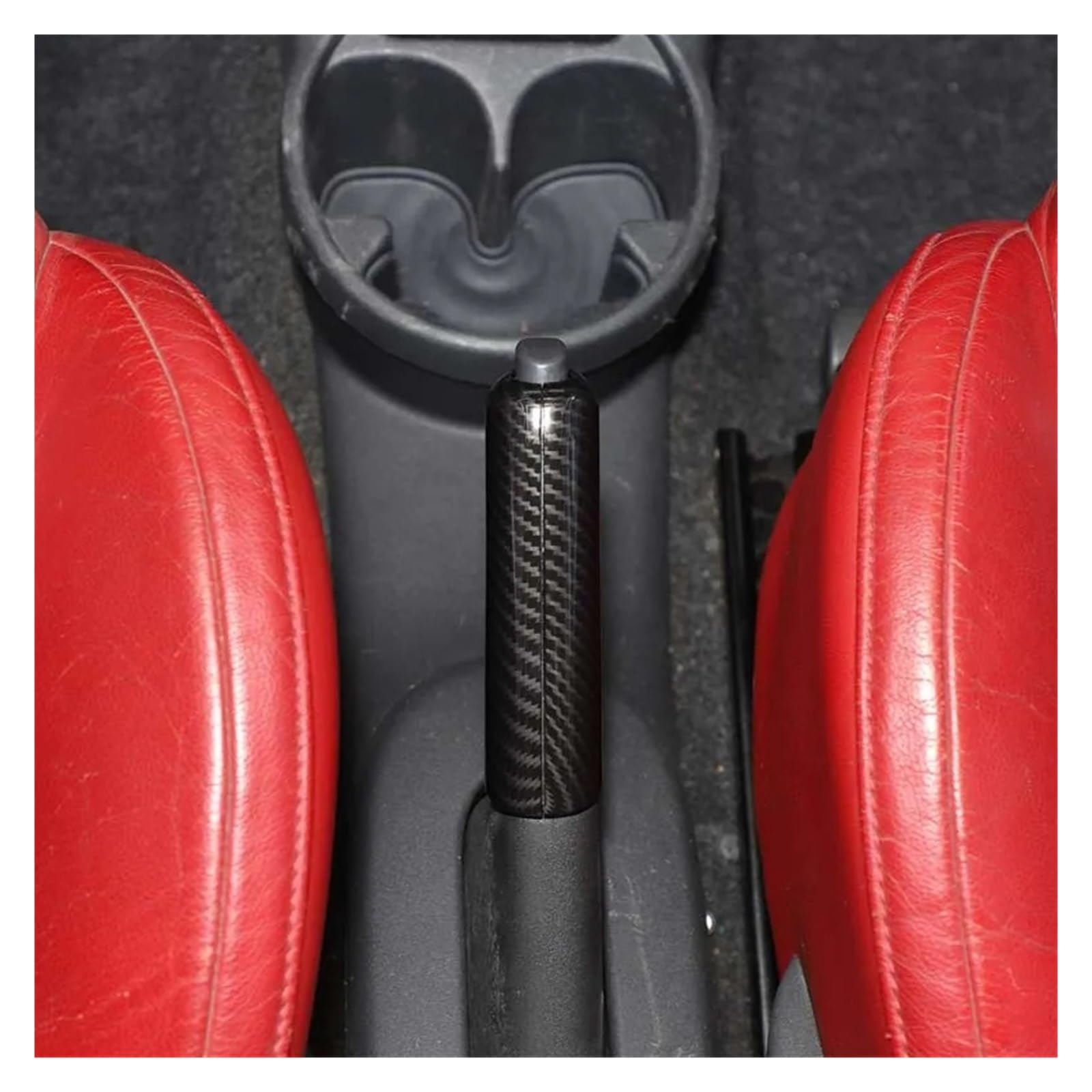 Handbremshebel-Hülsen-Schutzhülle, dekorativ, for den Automobilbereich | Kompatibel mit Fiat 500 2007–2024 Innenzubehör(Bright black)