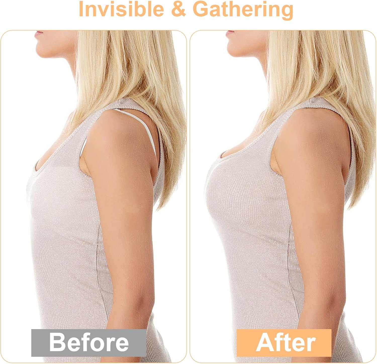 RELIRELIA Women's Sticky Self Adhesive Invisible Strapless Reusable Silicone Push Up Backless Bra - Image 4