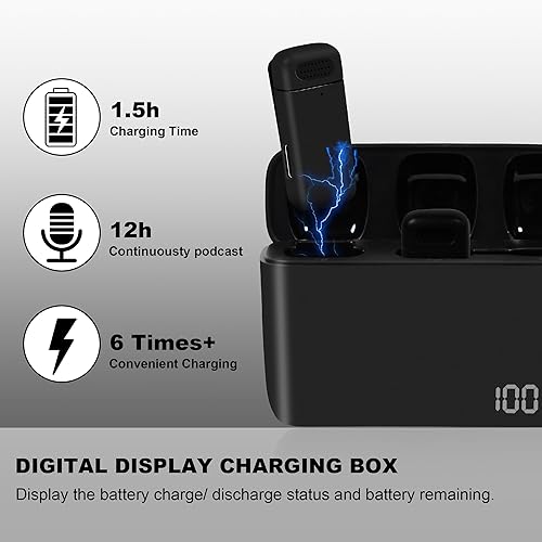 Miniatura 5 de Micrófono inalámbrico para iPhone, micrófono de clip - Mini micrófono para grabación, YouTube, Tiktok