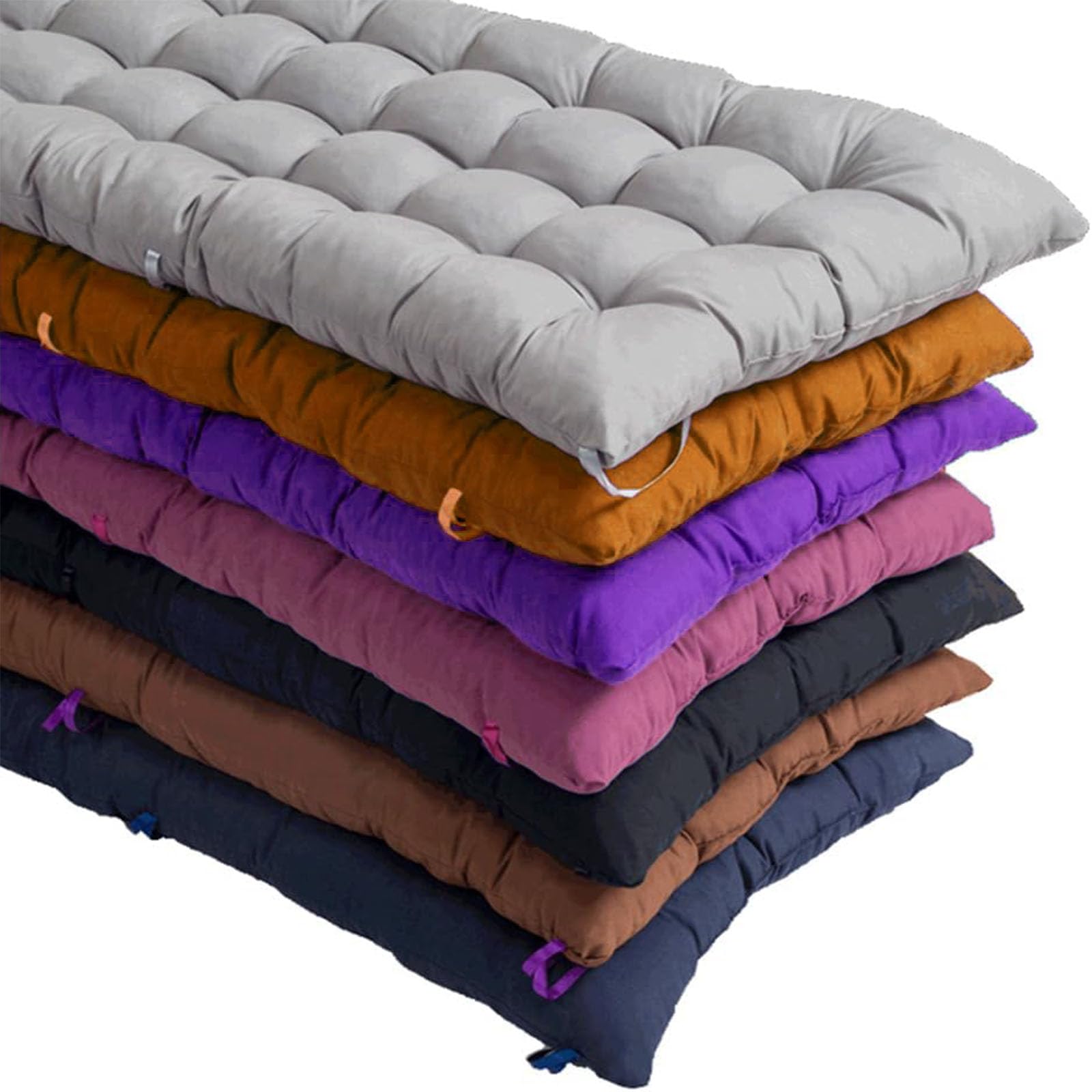 Cojines para mecedora de respaldo alto para exteriores, suaves almohadillas de asiento reclinables para uso en interiores y exteriores (140 x 55 cm, gris) - Cómodos accesorios para muebles de patio