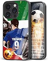 Vista 29 de Fundas personalizadas con nombre y número de fútbol para iPhone 11, 12, 13, 14, 15, 16, 17, 16 Pro Max Plus Mini, Samsung Galaxy Note10 Note20 S8 9