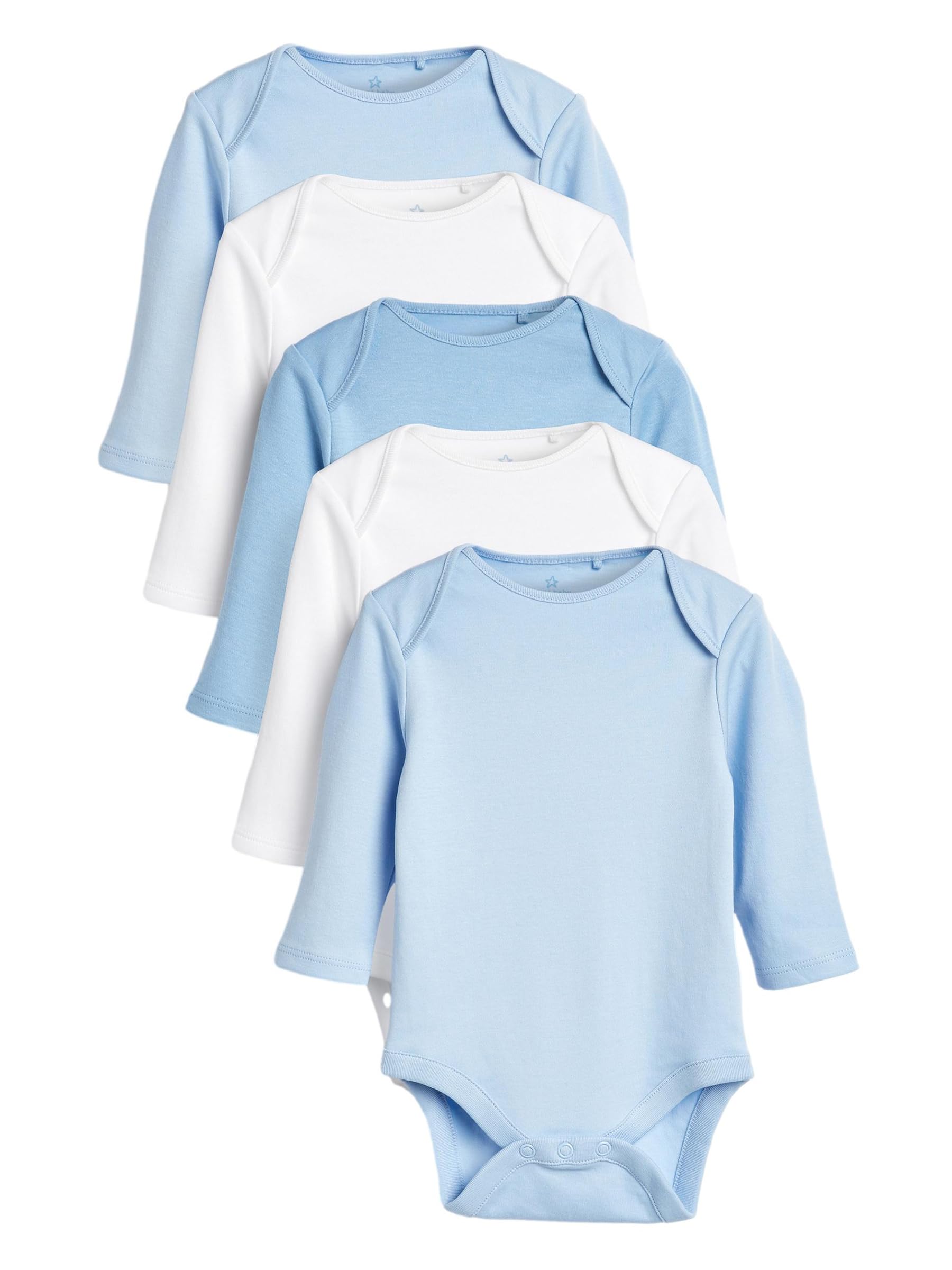 Set van 5 rompers met lange mouwen, geribd marine/wit/rood La Redoute Collections | La Redoute Set van 5 rompers met lange mouwen, geribd marine/wit/rood La Redoute Collections | La Redoute
