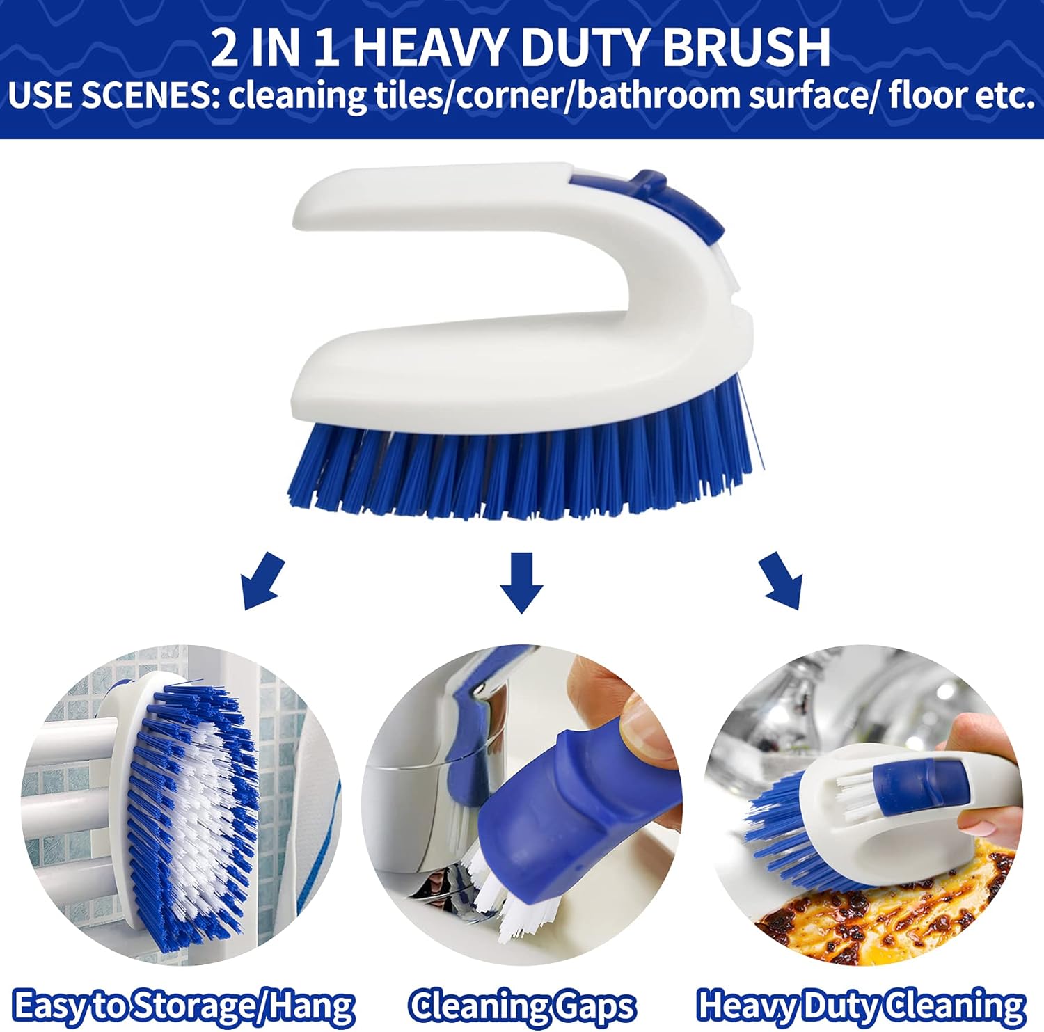 CELOX 5 Pack Kitchen Scrub Brush Set with Ergonomic Handle, Deep Cleaning Brushes with Hanging Hole, Include Dish Scrub Brush, Diffusion Type Scrub Brush, Bottle Brush, Tile Corner Brush : Health & Household