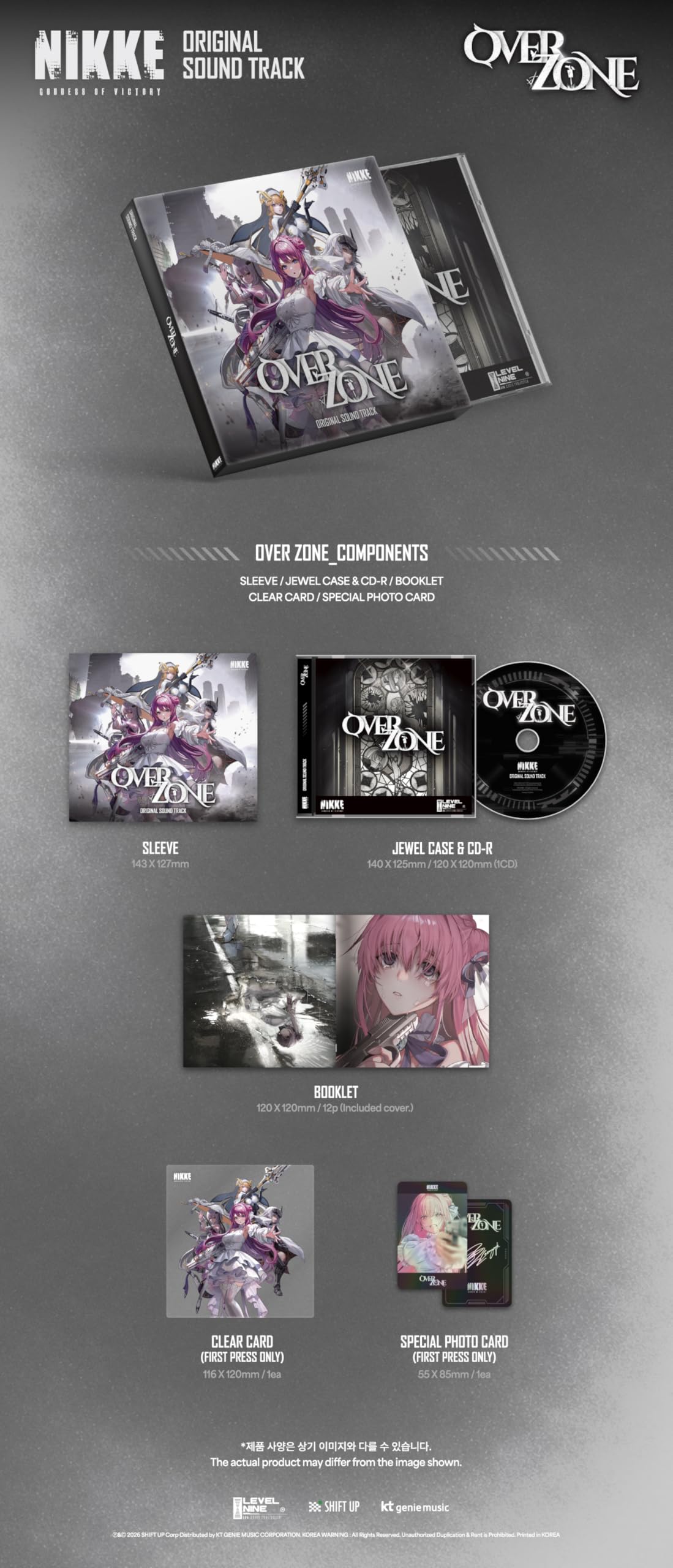 GODDESS OF VICTORY NIKKE OST avec suivi scellé (ensemble de 4 versions)