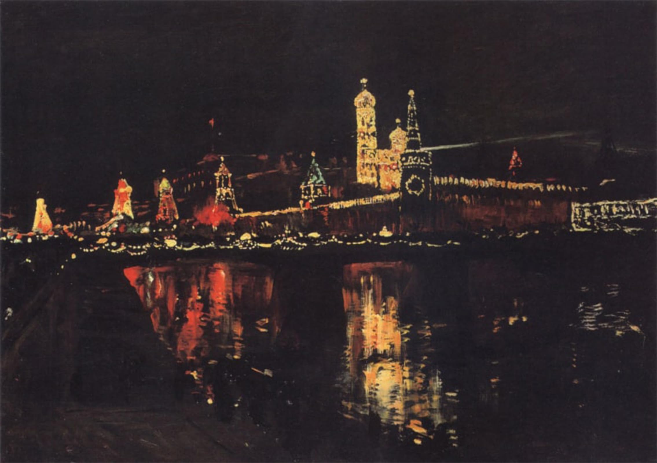 SERENDIPITP Aesthetic Poster Photo Wall Print Retro Picture the Kremlin. Illumination by Isaac Levitan Modern Wall Artwork for Home Decor 60x90cm