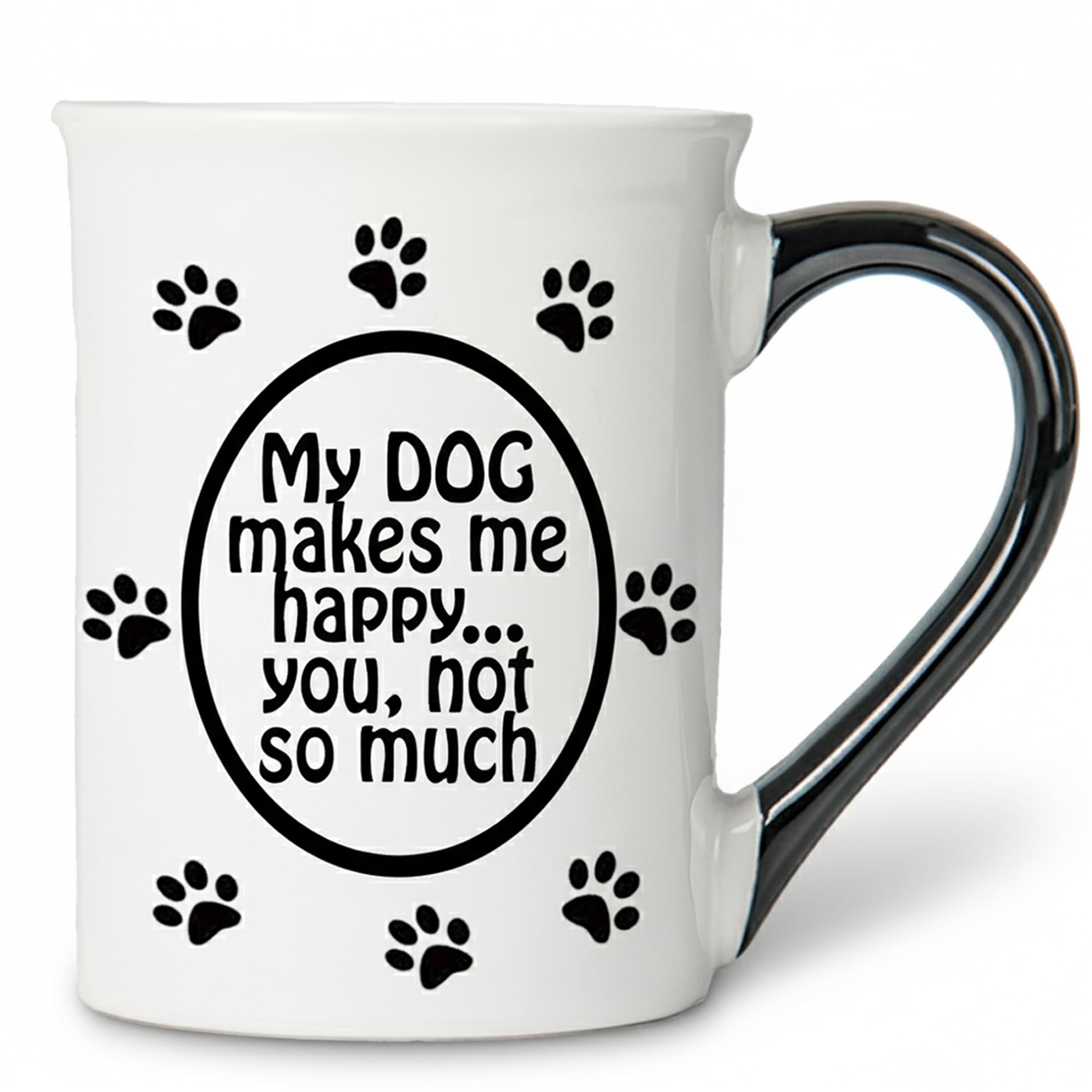 Cottage Creek Coffee Cups | My Dog Makes Me Happy, You Not So Much 16oz Ceramic Coffee Mug | Ideal I Love My Dog Gifts for Women, Men | Funny Gifts for Mom, Dad, Girlfriend, Boyfriend
