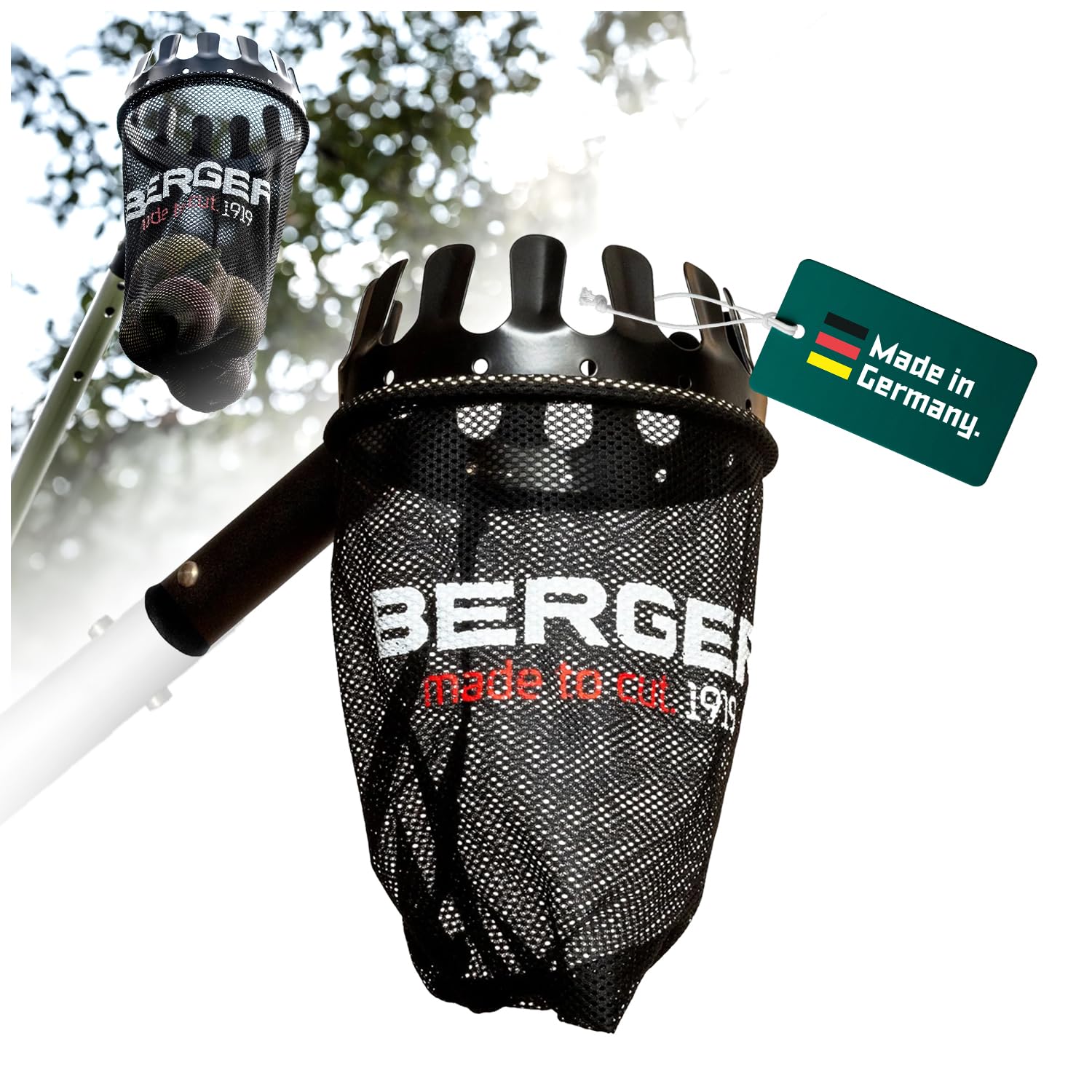 Berger Cueille-Fruits 5440 en Acier, avec Filet de ramassage