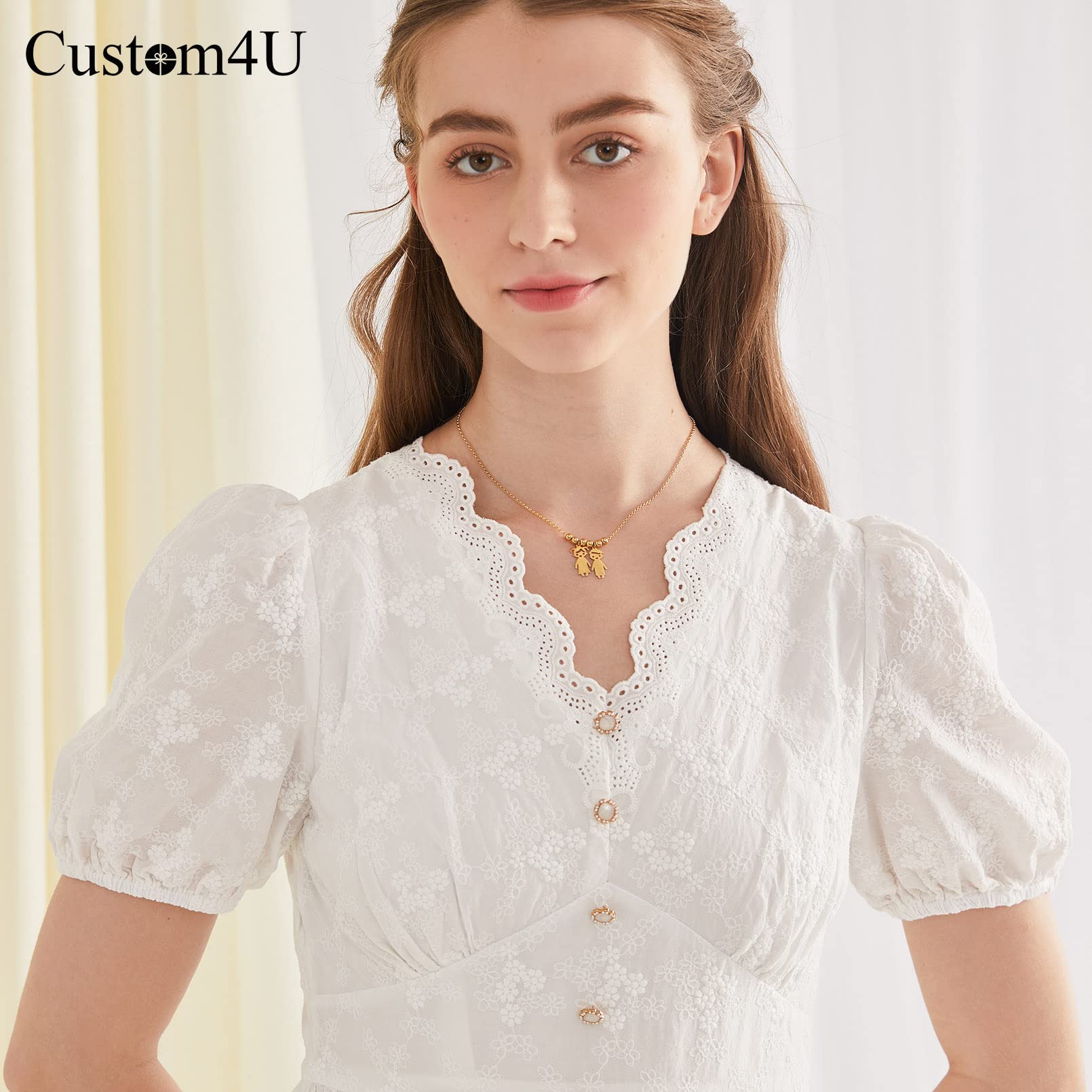 Collar Acero Inoxidable 316L Oro 18K Colgante Niño Niña Mujer Regalo Día Madre